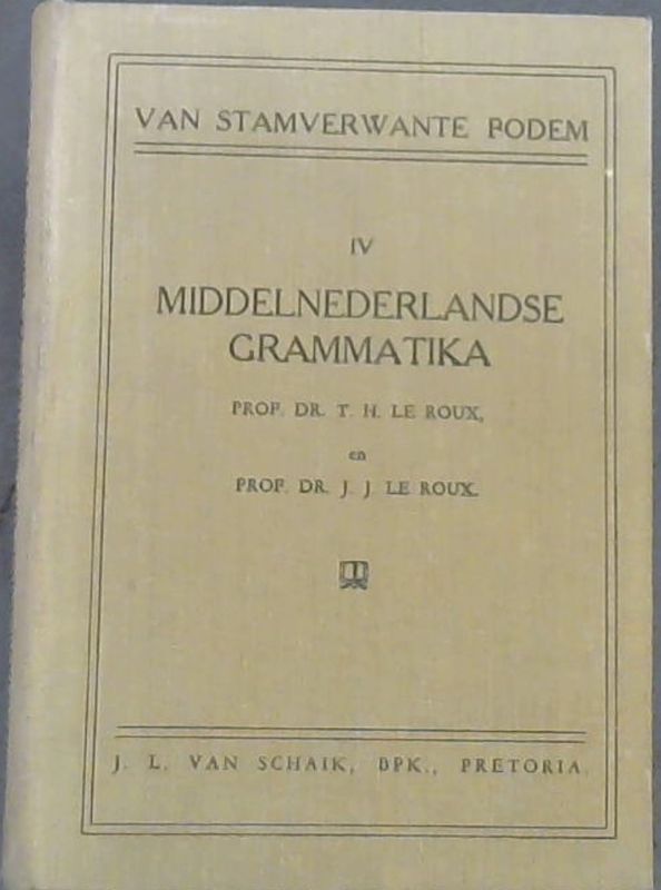 Image for Middelnederlandse Grammatika IV