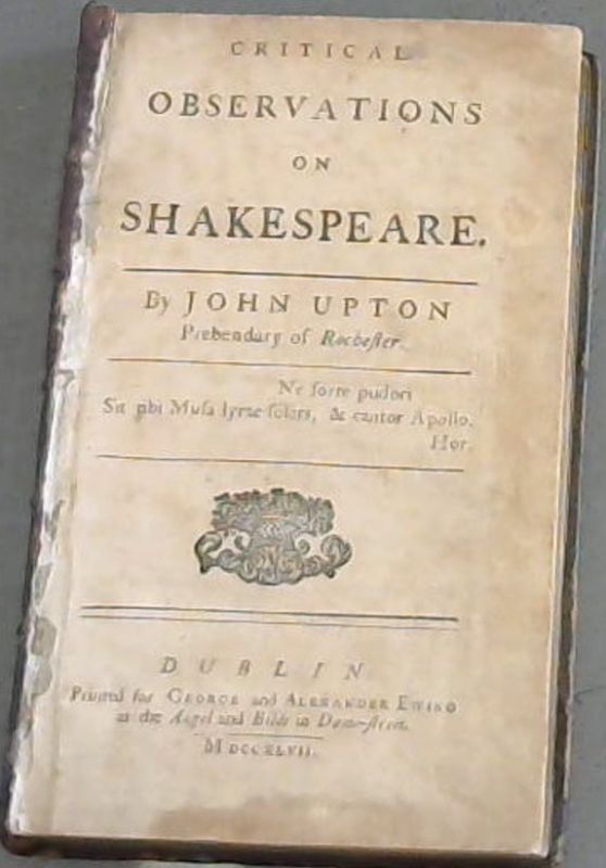 Image for Critical Observations on Shakespeare