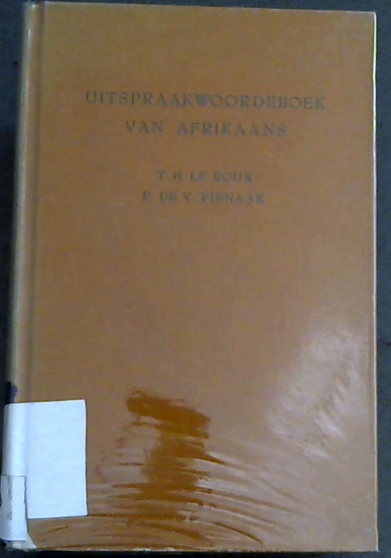 Image for Uitspraakwoordeboek Van Afrikaans