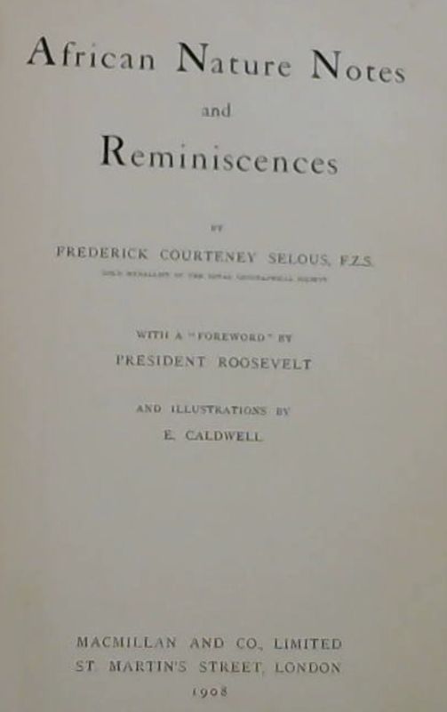 Image for African Nature Notes and Reminiscences