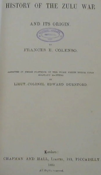 Image for History of the Zulu War and its origin