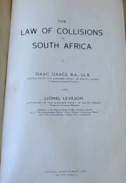 Image for The Laws of Collisions in South Africa