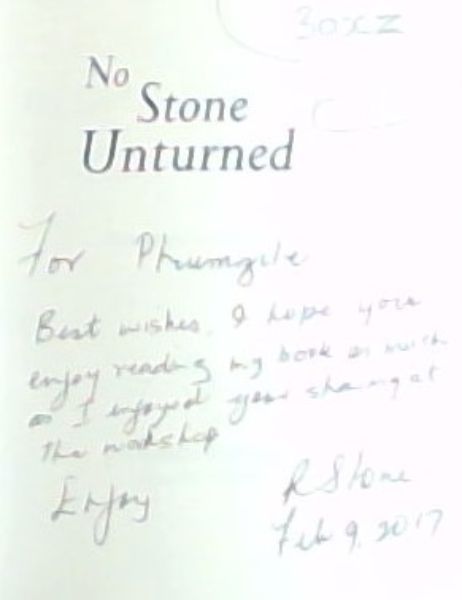 Stone, Rosemarie  .. No Stone Unturned : the Carl & Rosie story [Signed]