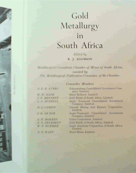 Image for Gold Metallurgy in South Africa