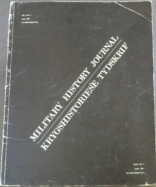 Image for Military Histor Journal Vol. 5 No. 3 / Kryghistoriese Tydskrif Deel 5 Nr. 3. June 1981