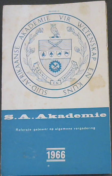 Image for S A Akademie : Referate gelewer op algemene vergadering - Nuwe Strominge in die Kaapse Musiekonderwys in die Eerste Helfte van die Negentiende Eeu