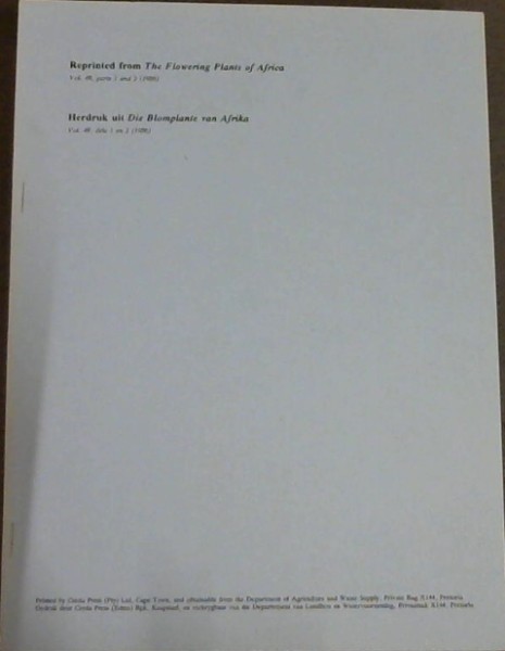 Image for Aloe Thorncroftii: Reprinted from The Flowering Plants of Africa vol 49, parts 1 and 2 (1986)/ Herdruk uit Die Blomplante van Afrika Vol 49, dele 1 en 2 (1986)