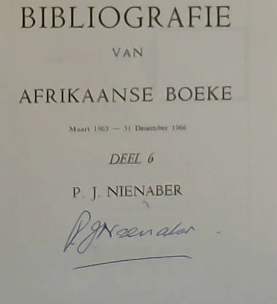 Image for Bibliografie Van Afrikaanse Boeke Maart1963-31 Desember 1966 (Deel 6 only)