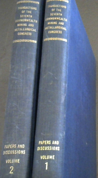 Image for Transactions of the Seventh Commonwealth Mining and Metallurgical Congress - Papers and Discussions - 2 volumes