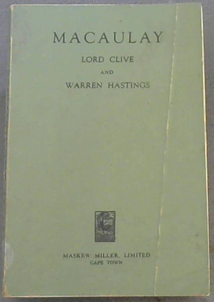 Image for Macaulay's Essays on Lord Clive and Warren Hastings