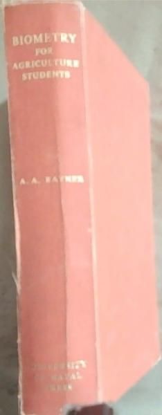 A First Course In Biometry For Agriculture Students