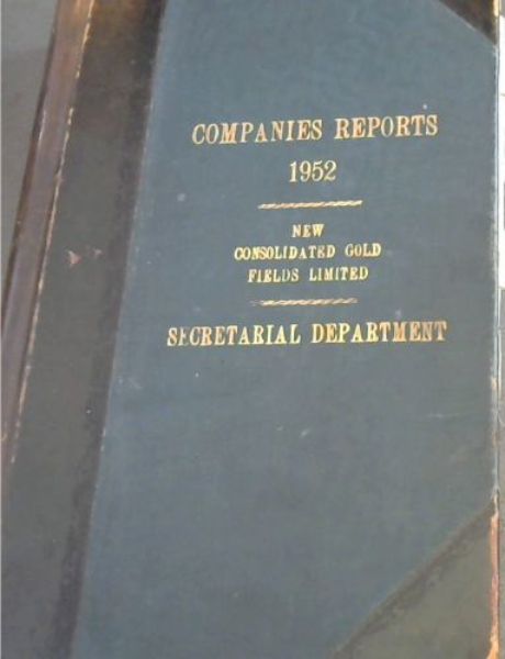 Image for Companies Reports 1952 - New Consolidated Gold Fields Limited