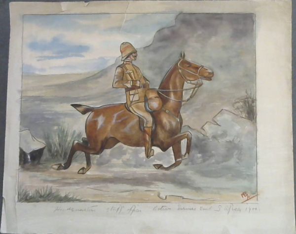 Image for Original Watercolour Painting of Anglo-Boer War Officer