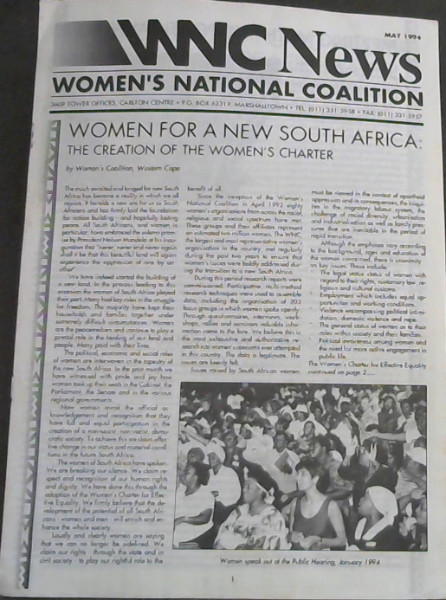 Image for WNC News : Women's National Coalition - May 1994