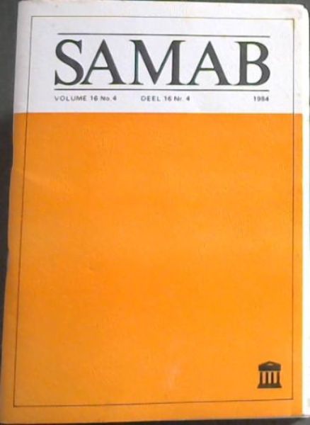Image for SAMAB. Vol. 16 No. 4. 1984