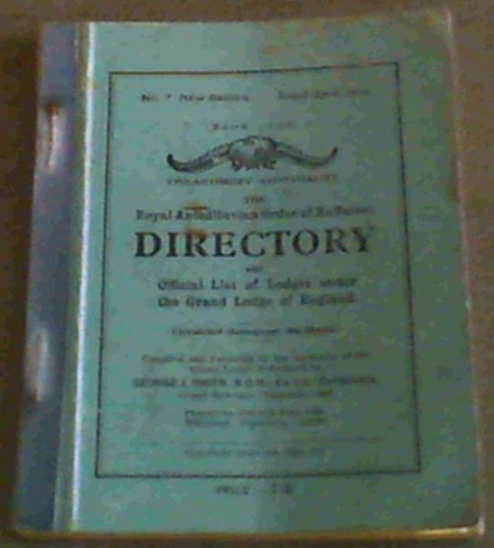 Royal Antediluvian Order of Buffaloes Directory and Official List of Lodges un.. - Picture 1 of 3