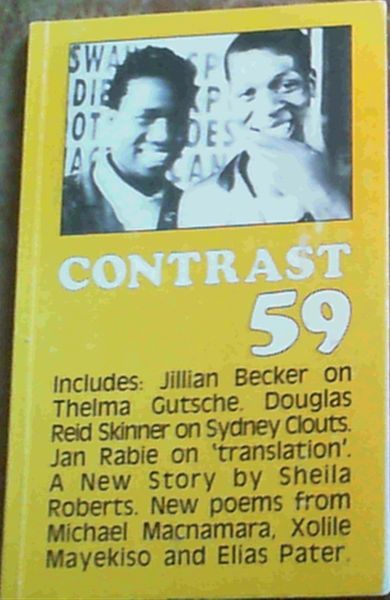 Image for Contrast - South African Literary Journal 59 - July 1985 volume 15 No 3