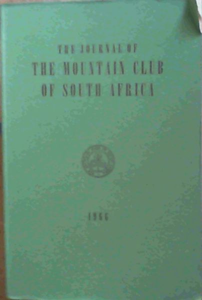 Image for The Journal of The Mountain Club of South Africa 1966