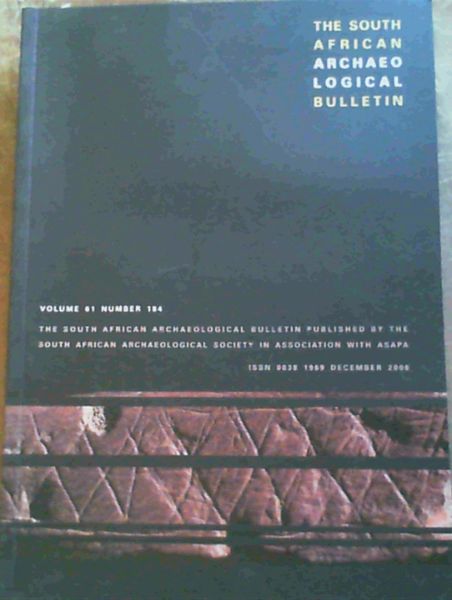 Image for The South African Archaeological Bulletin Volume 61 Number 184