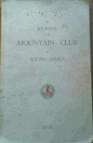 Image for The Journal of the Mountain Club of South Africa Number 53 for the Year 1950