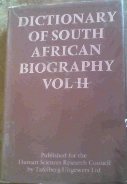 Image for Dictionary of South African Biography: Vol 2