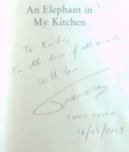 Malby-Anthony, Françoise; Willemsen, Kat .. An Elephant in My Kitchen [Signed]