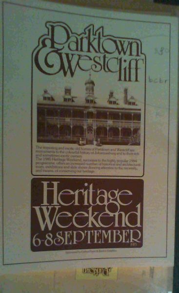 Image for Parktown Westcliff Heritage - collection of 16 publications