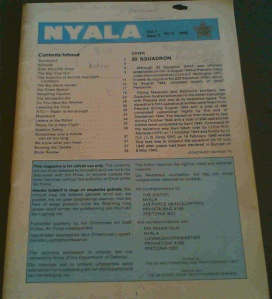 Nyala : South African Air Force Magazine / Suid-Afrikaanse Lugmag Tydskrif Vol.. - Picture 1 of 3