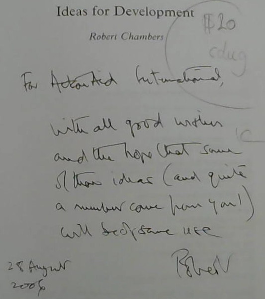Chambers, Robert .. Ideas for Development