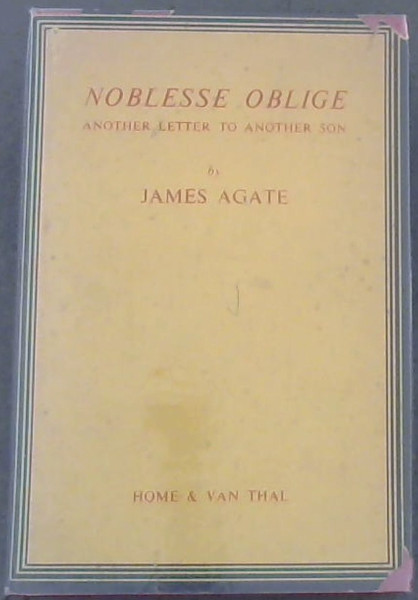 Image for Noblesse Oblige :Another Letter to Another Son