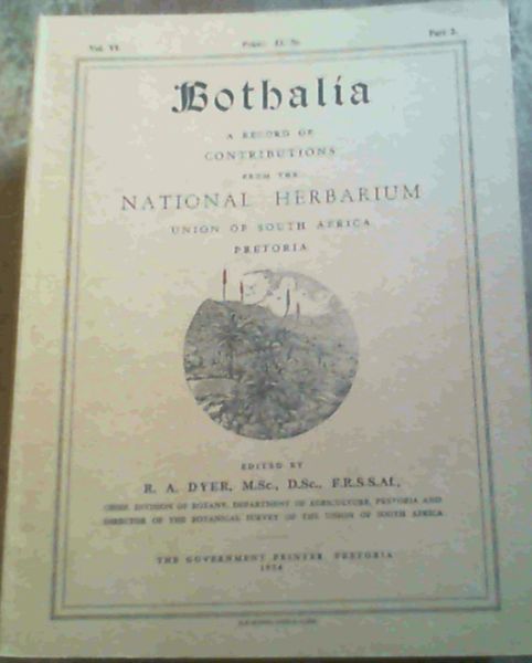 Image for Bothalia Vol VI Part 2