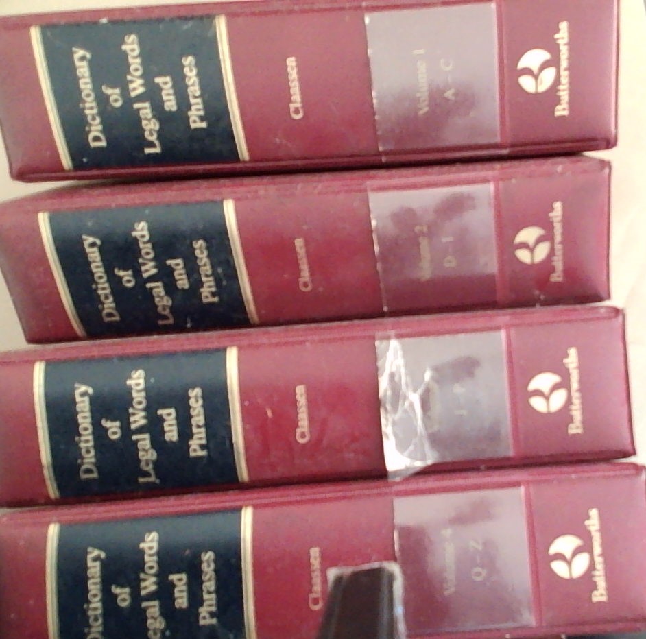 Dictionary of Legal Words and Phrases Volume 1-4