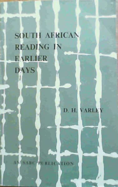 Image for South African Reading in Earlier Days