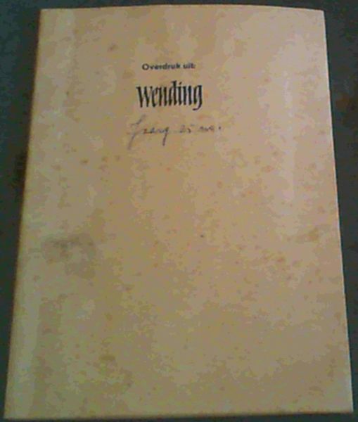Image for Overdruk uit: Wending - Jaarg. 25 no. 1 - Perspektief op Suid-Afrika