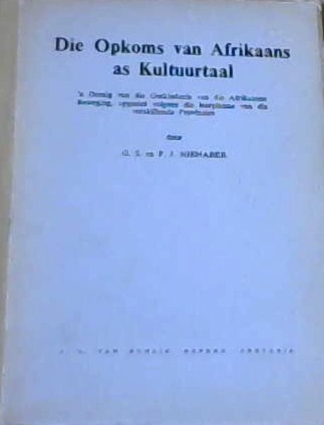 Image for Die Opkoms van Afrikaans as Kultuurtaal