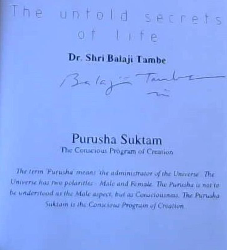 Tambe ,Shri Balaji ; Dr. Shri Balaji Tambe [Illus .. The untold secrets of life - Picture 1 of 3