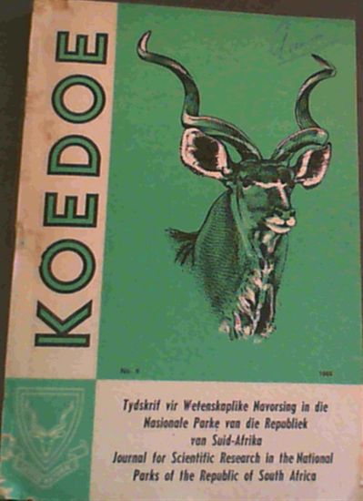 Image for Koedoe : Journal for Scientific Research in the National Parks of the Republic of South Africa . Nr. 9
