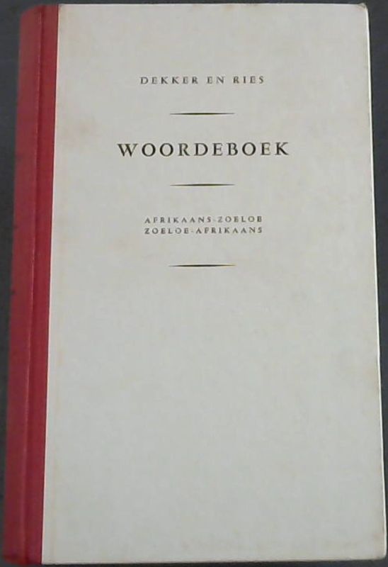 Image for Woordeboek: Afrikaans-Zoeloe|Zoeloe-Afrikaans