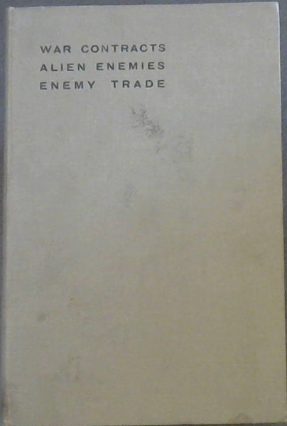 Image for The Influence of War on Contracts and Other Liabilities